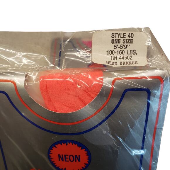 Vintage Opaque Panty Hose Neon Pink Green Yellow Orange 80s One Size - Picture 6 of 8